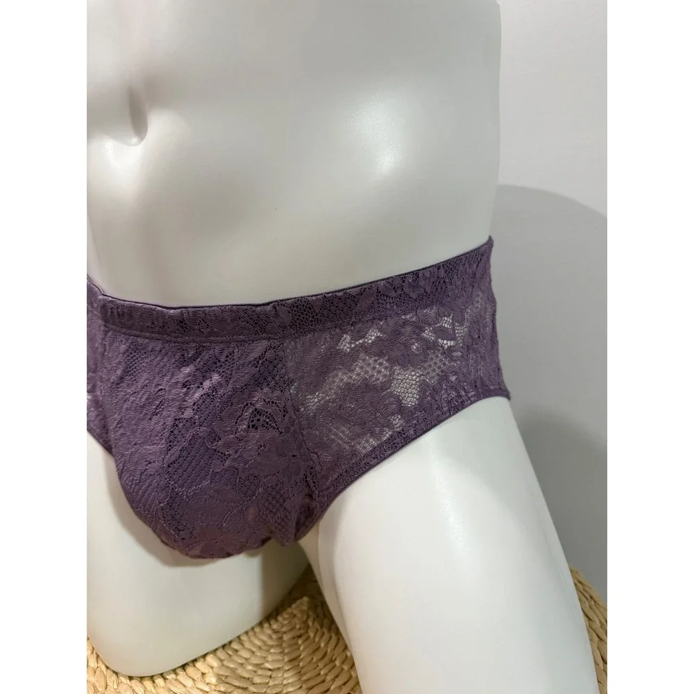 Cosabella Men's Never Say Never Comfort Micro Lace Brief Himalayan Sky XL